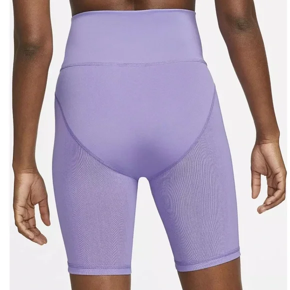NIKE X Naomi Osaka Tight Fit Front Zipper Purple Mesh Biker Shorts--XS - Picture 3 of 15